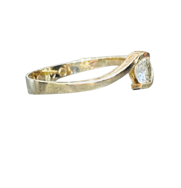 Anillo Oro 18K - Solitario piedra zircón - Image 3