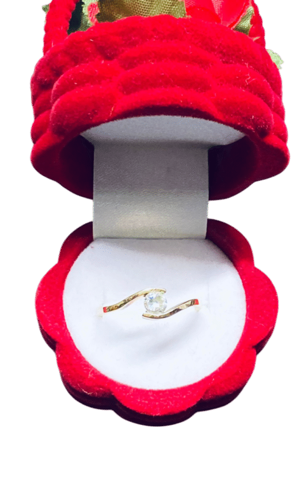 Anillo Oro 18K - Solitario piedra zircón - Image 4